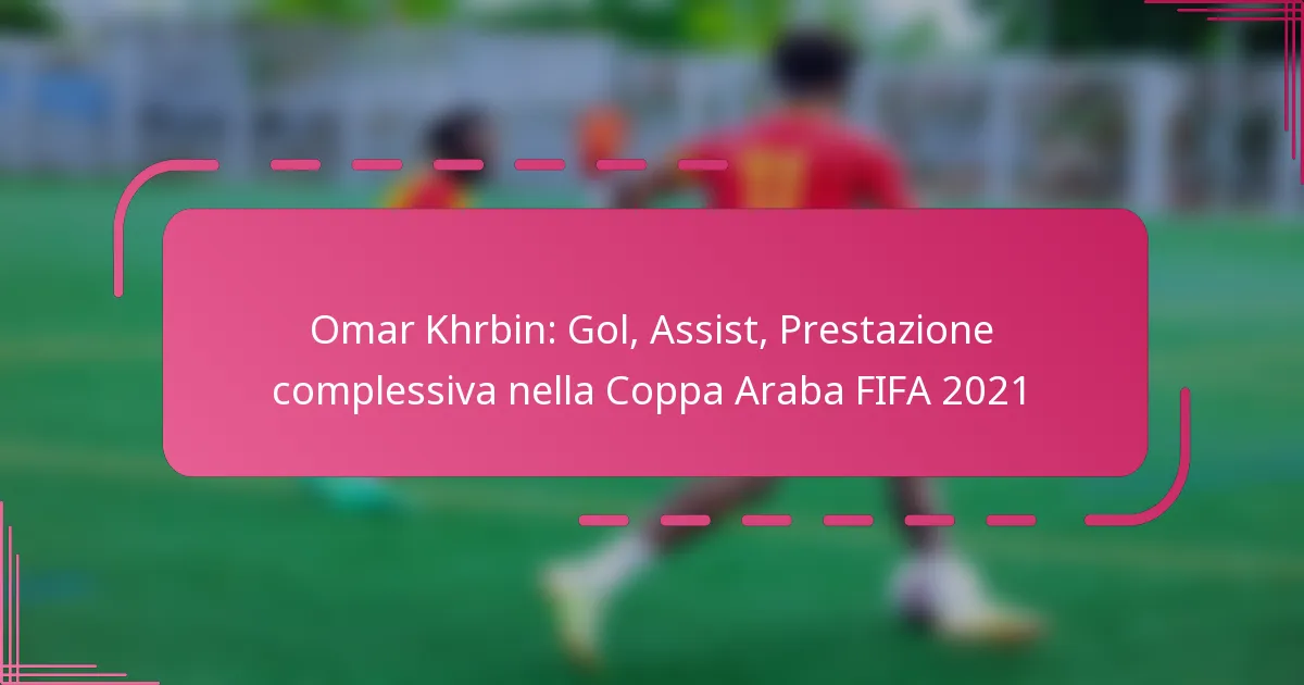 Omar Khrbin: Gol, Assist, Prestazione complessiva nella Coppa Araba FIFA 2021